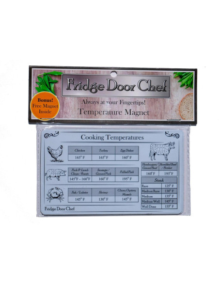 Imán de Temperatura de Cocción Interna Fridge Door Chef 7.62x12.7cm