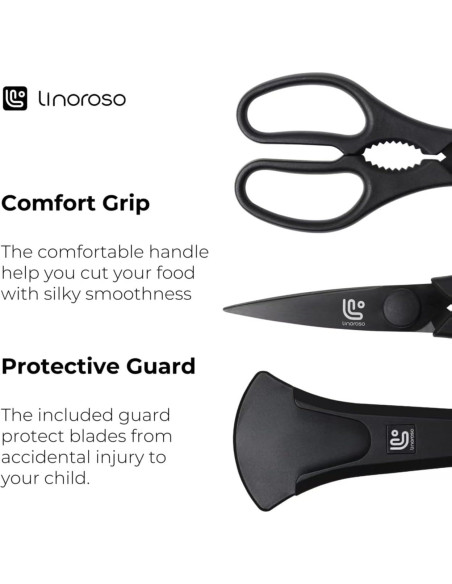 Tijeras de Cocina Linoroso 20.6cm Multiusos con Soporte Magnético