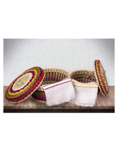 Juego de 2 Canastas de Tortilla Tejidas a Mano Threads West