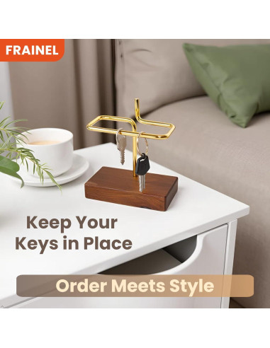 Soporte para Filtro de Café V60 FRAINEL - Latón y Nogal 14x11.9cm