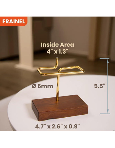 Soporte para Filtro de Café V60 FRAINEL - Latón y Nogal 14x11.9cm
