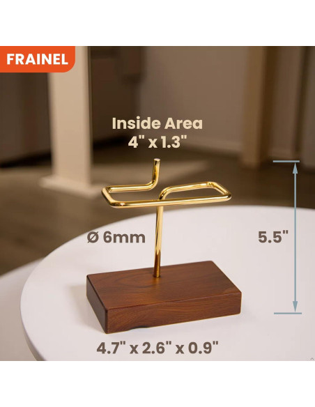 Soporte para Filtro de Café V60 FRAINEL - Latón y Nogal 14x11.9cm