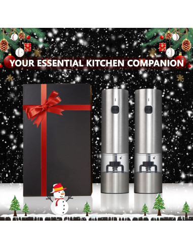 Juego de Molinillos Eléctricos de Sal y Pimienta JINGASA 2 Pzs