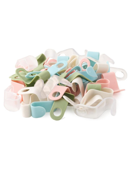 50 Ganchos Conectores para Perchas WOLVINA Multicolor