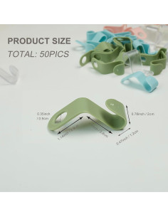 50 Ganchos Conectores para Perchas WOLVINA Multicolor 2