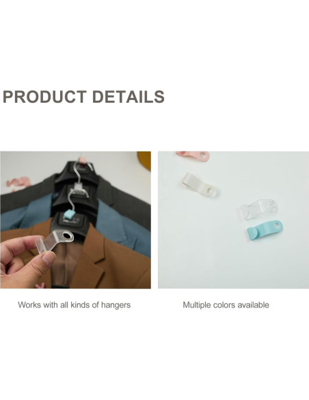 50 Ganchos Conectores para Perchas WOLVINA Multicolor