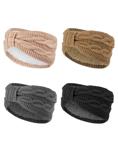 Banda para la Cabeza DRESHOW Mujer Invierno Forrada de Felpa