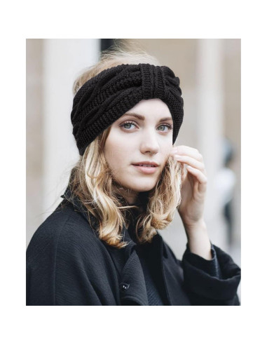 Banda para la Cabeza DRESHOW Mujer Invierno Forrada de Felpa