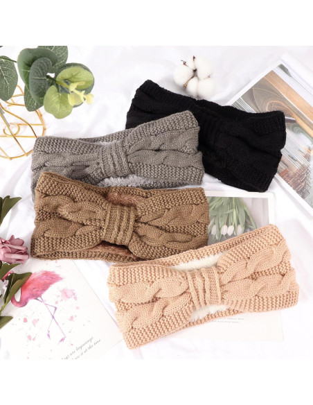 Banda para la Cabeza DRESHOW Mujer Invierno Forrada de Felpa