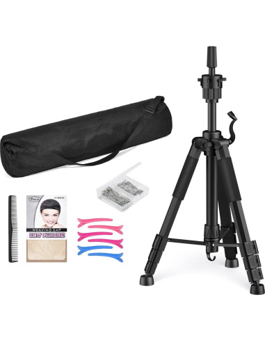 Soporte de Peluca Trípode Retbtnm Ajustable 54 cm Metal