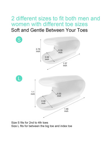 Separadores de Dedos de Gel BLATOWN 18 Pcs para Juanetes