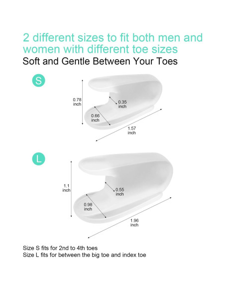 Separadores de Dedos de Gel BLATOWN 18 Pcs para Juanetes