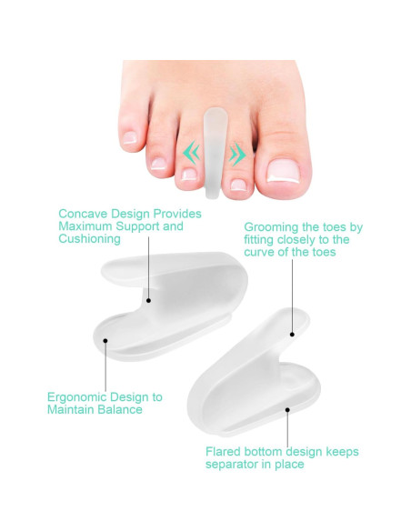 Separadores de Dedos de Gel BLATOWN 18 Pcs para Juanetes