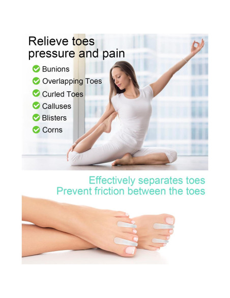 Separadores de Dedos de Gel BLATOWN 18 Pcs para Juanetes