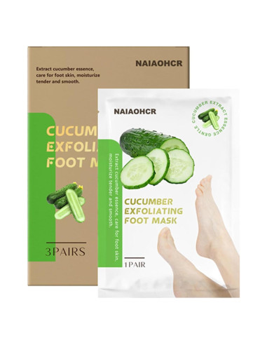 Mascarilla Exfoliante para Pies NAIAOHCR - 3 Pares Hidratantes