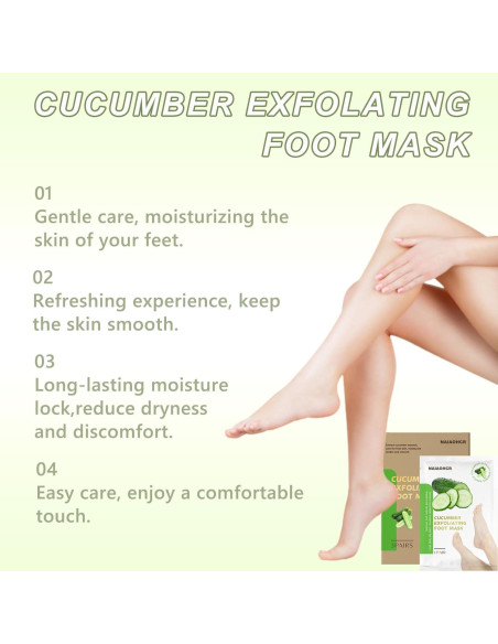 Mascarilla Exfoliante para Pies NAIAOHCR - 3 Pares Hidratantes