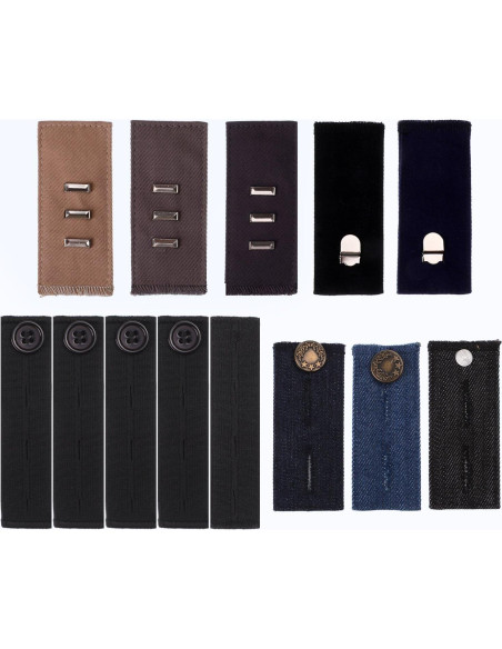 Juego de 13 Extensores de Cintura Elásticos Skylety Ajustables