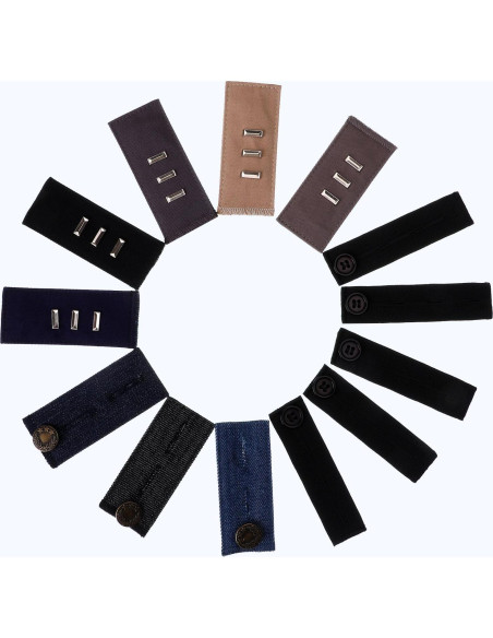 Juego de 13 Extensores de Cintura Elásticos Skylety Ajustables