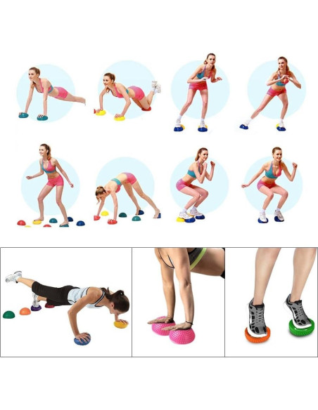 Bola de Masaje Semicircular VGEBY para Pies - Kit de Equilibrio