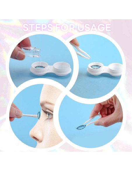 Estuche para Lentes de Contacto FEISEDY Blanco con Accesorios