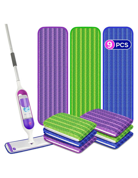 9 Almohadillas de Mopa Reutilizables Papclean para Swiffer