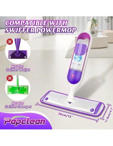 9 Almohadillas de Mopa Reutilizables Papclean para Swiffer