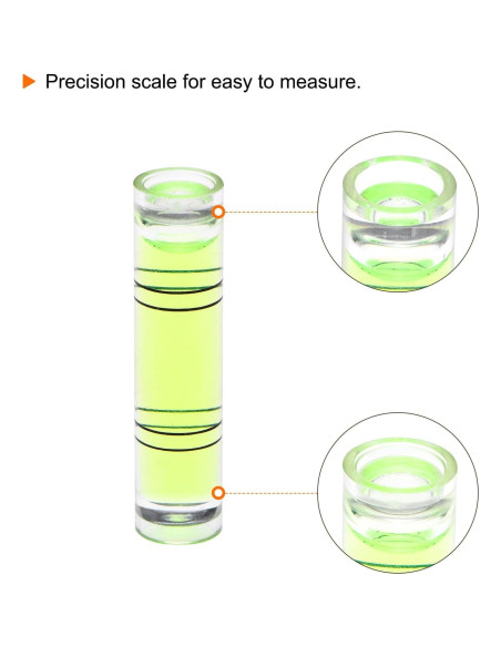 Nivel de Burbuja Cilíndrico HARFINGTON 9.5mm Verde - 4 Pcs