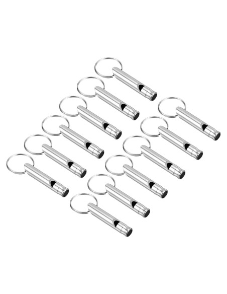 Silbato de Emergencia PATIKIL de Aluminio Plata 4.6 cm