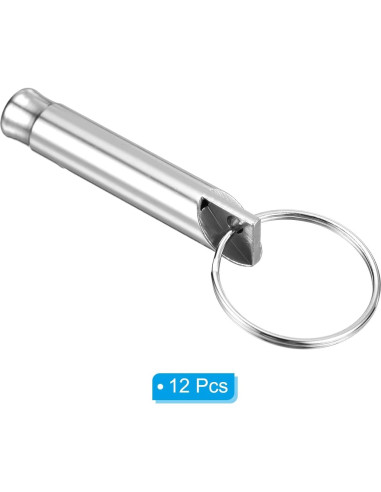 Silbato de Emergencia PATIKIL de Aluminio Plata 4.6 cm