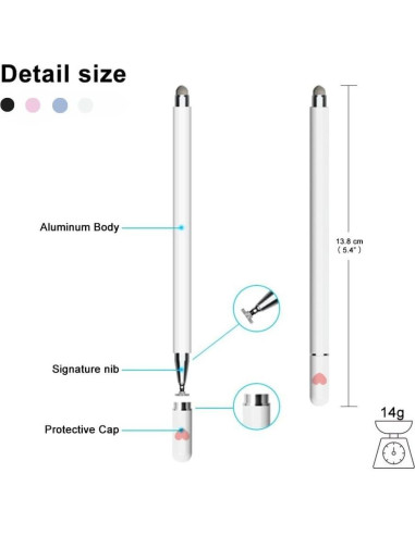 Lápiz Estilográfico LOVE MEI 2 en 1 Alta Precisión para iPad