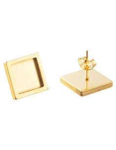 Base de Pendientes Cuadrados SHUNAE 20pcs 10mm Oro