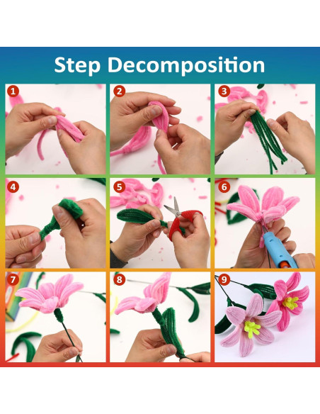 400 Limpiapipas Chenille MITINU 30.48cm 20 Colores Manualidades