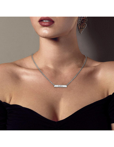 30 Etiquetas Colgantes Vacías Rectangulares Yaomiao Plata 35x6mm