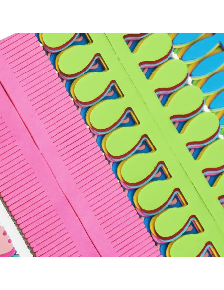 Tiras de Papel Quilling Coloridas Saktopdeco 72 Piezas 35 cm