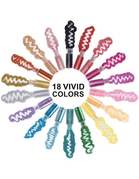 18 Colores Polvo de Brillo Acrílico DECOYARDOO 216g Multiusos