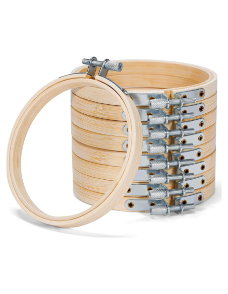 Juego de 9 Aros de Bordado XEmbro 4 Pulgadas Ajustables