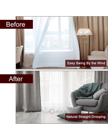 Pesas para Cortinas uxcell 50g Hierro Blanco 16 Piezas