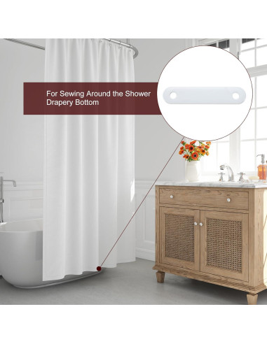 Pesas para Cortinas uxcell 50g Hierro Blanco 16 Piezas