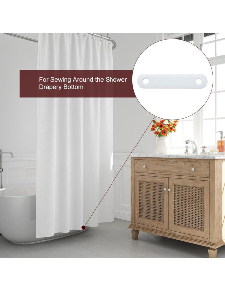 Pesas para Cortinas uxcell 50g Hierro Blanco 16 Piezas