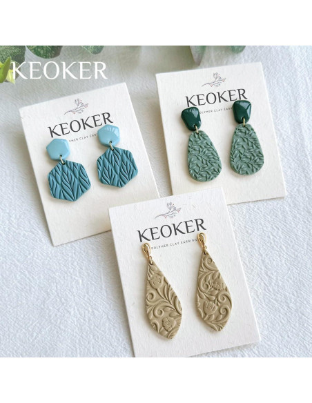 Rodillo de Textura de Arcilla Polimérica KEOKER 3 Piezas