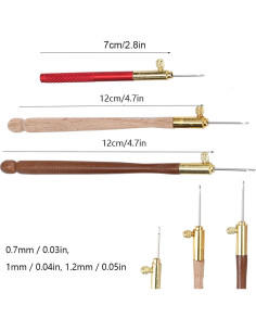 Kit de Ganchos de Bordado Yuecoom con 9 Agujas Intercambiables 2