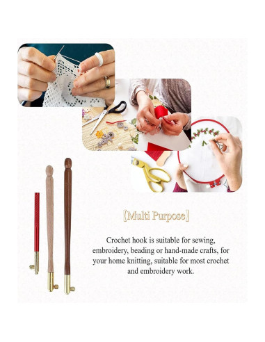 Kit de Ganchos de Bordado Yuecoom con 9 Agujas Intercambiables