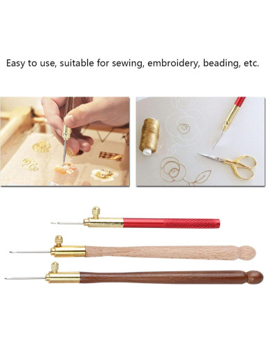 Kit de Ganchos de Bordado Yuecoom con 9 Agujas Intercambiables