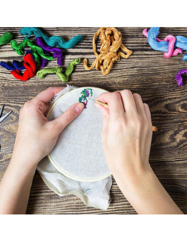 Kit de Ganchos de Bordado Yuecoom con 9 Agujas Intercambiables