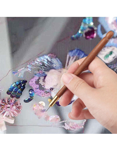 Kit de Ganchos de Bordado Yuecoom con 9 Agujas Intercambiables