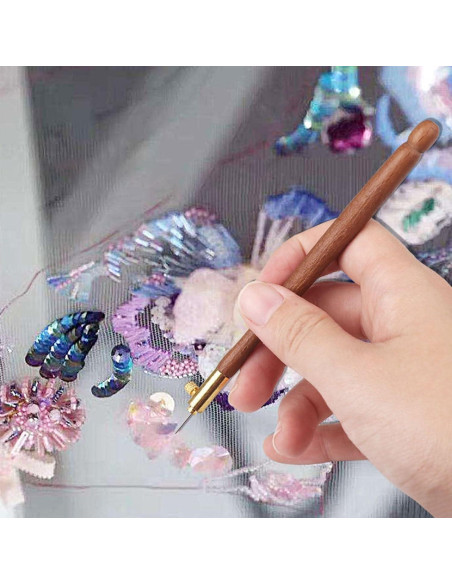Kit de Ganchos de Bordado Yuecoom con 9 Agujas Intercambiables