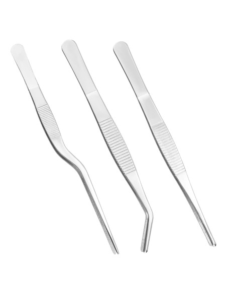 Juego de 3 Pinzas de Acero Inoxidable Tinoaly 16cm para Jardinería