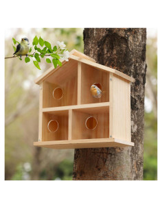 Casa para Aves de Ventana SYY-04, Madera Resistente 12.7x25.4cm