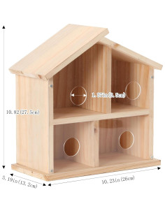 Casa para Aves de Ventana SYY-04, Madera Resistente 12.7x25.4cm 2
