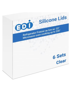 Tapas de Silicona EDI - 6 Piezas Transparentes Reutilizables